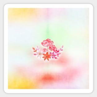 Floral pastel composition Sticker